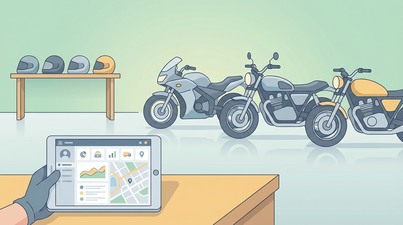 Motorcycle rental software comparison