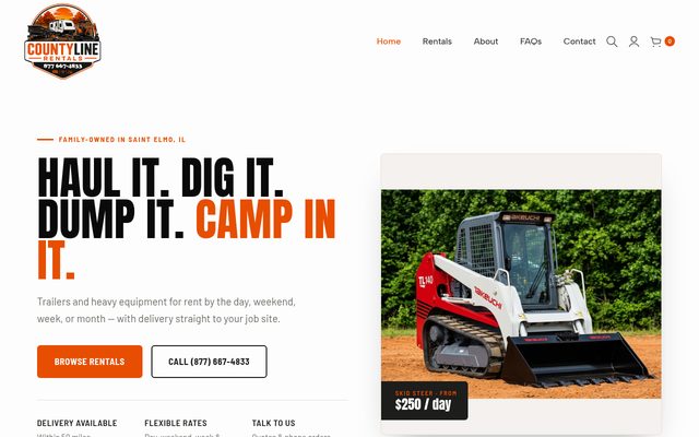CountyLine Rentals website