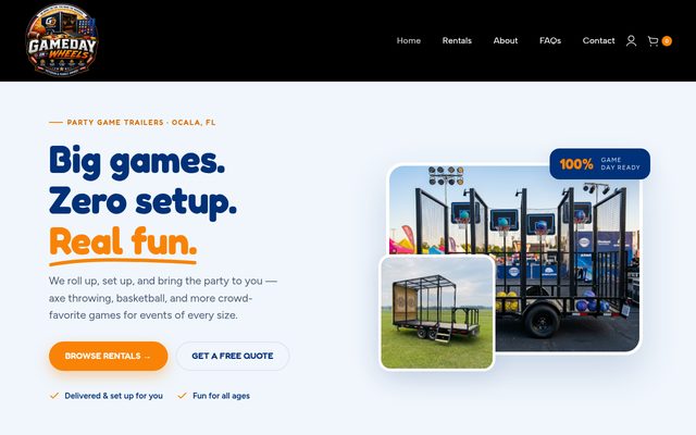 GameDay On Wheels website