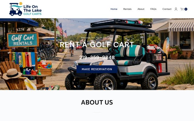Life On The Lake Golf Carts website