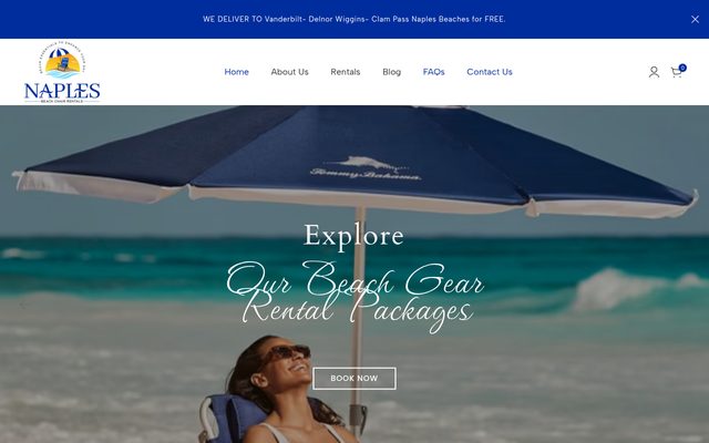 Naples Beach Chair Rentals website