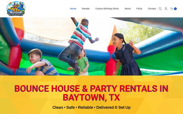 R2R Moonwalk & Party Rentals website