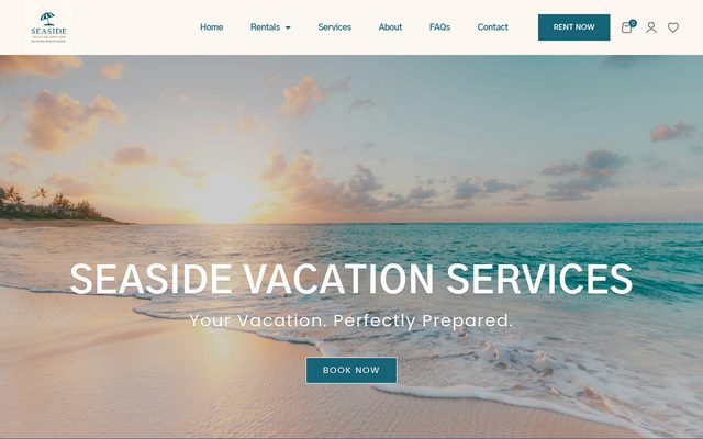 Seaside Vacation Services website