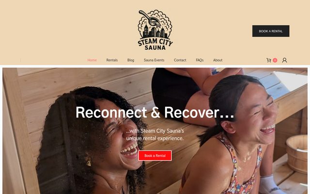 Steam City Sauna website