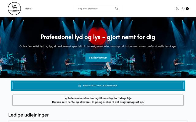 Vesterlund Audio website