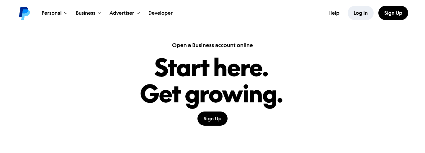 Open a PayPal Business account