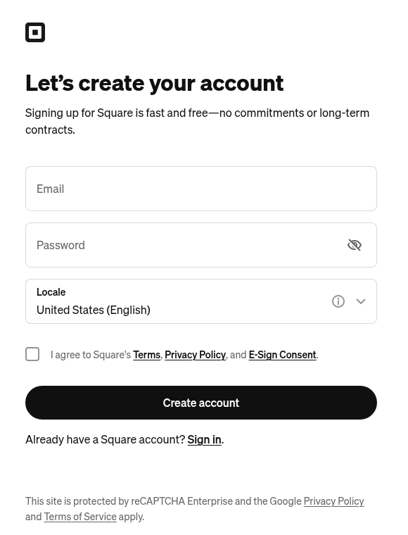 Create your Square account