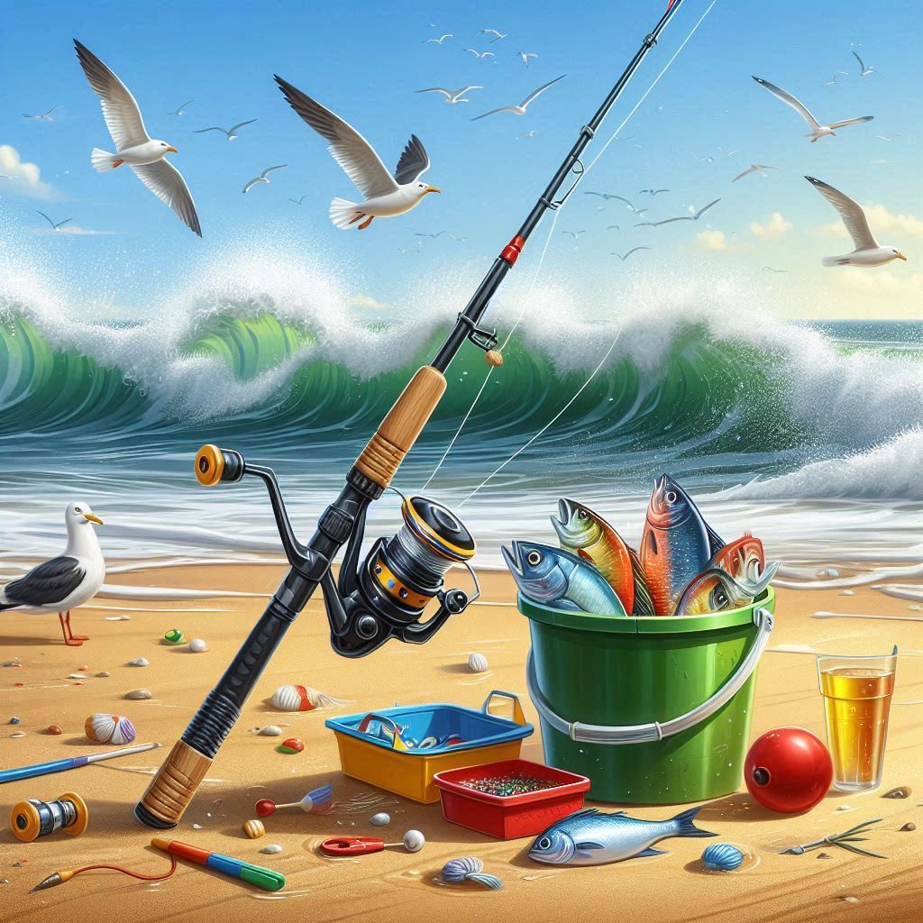 Fishing gear on the beach