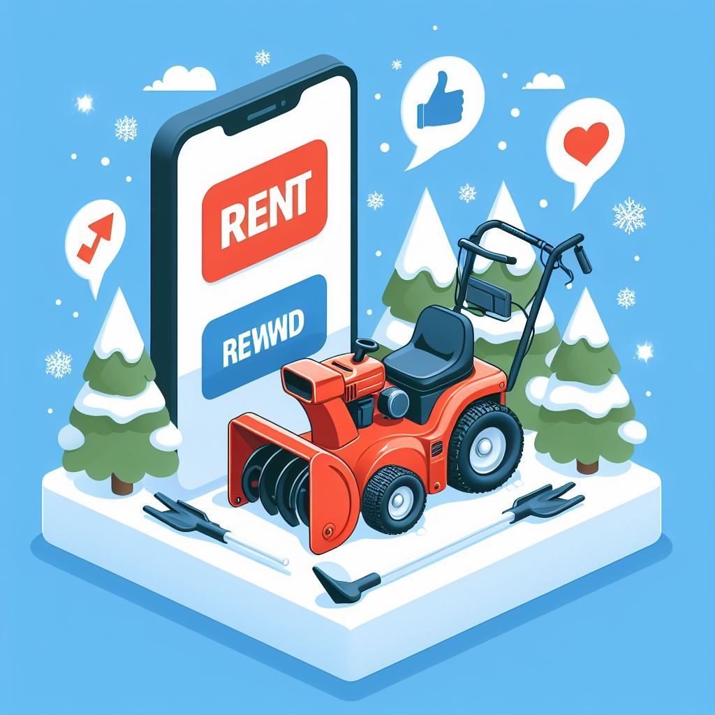 An image showing snow plower and mobile app