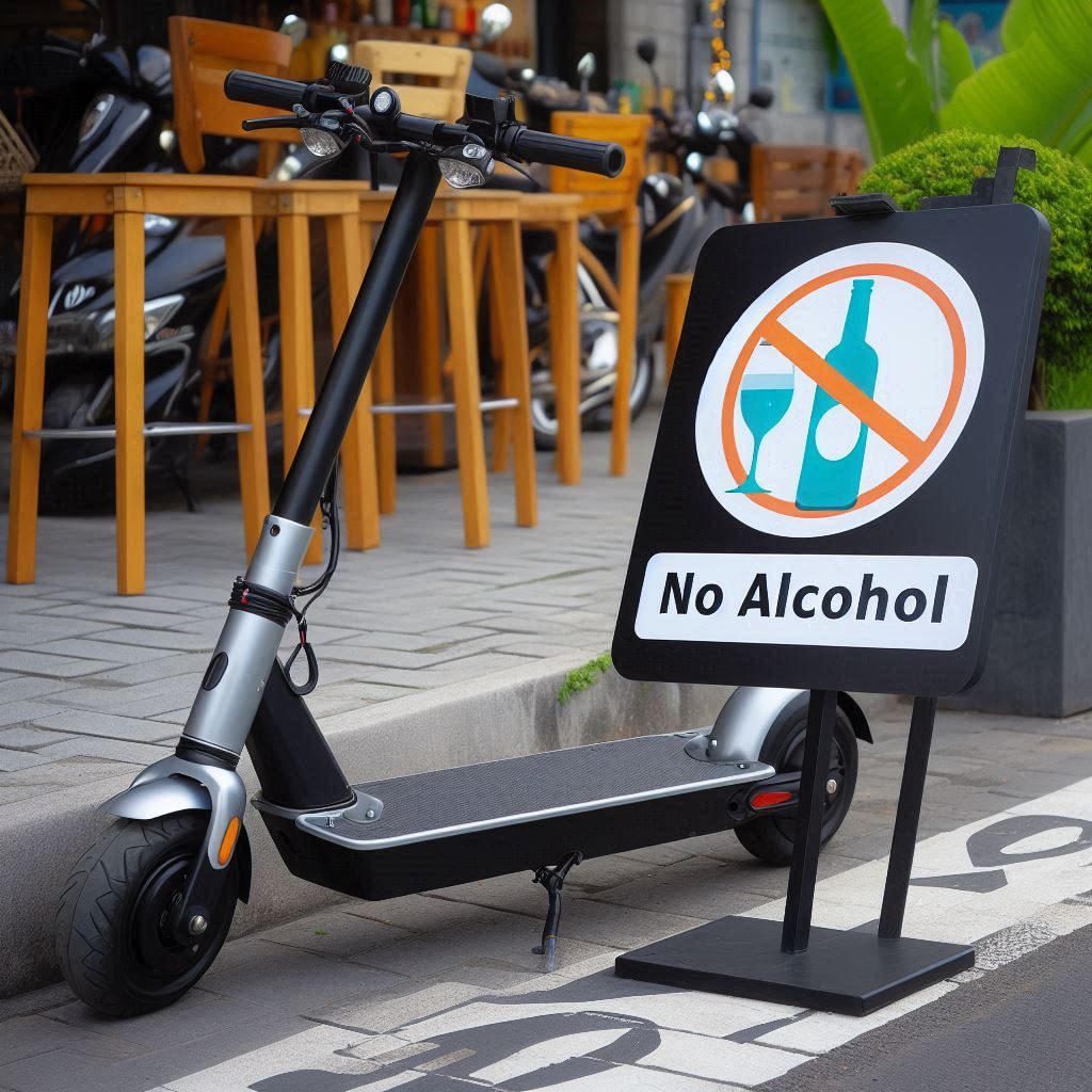 no drinking and riding sign