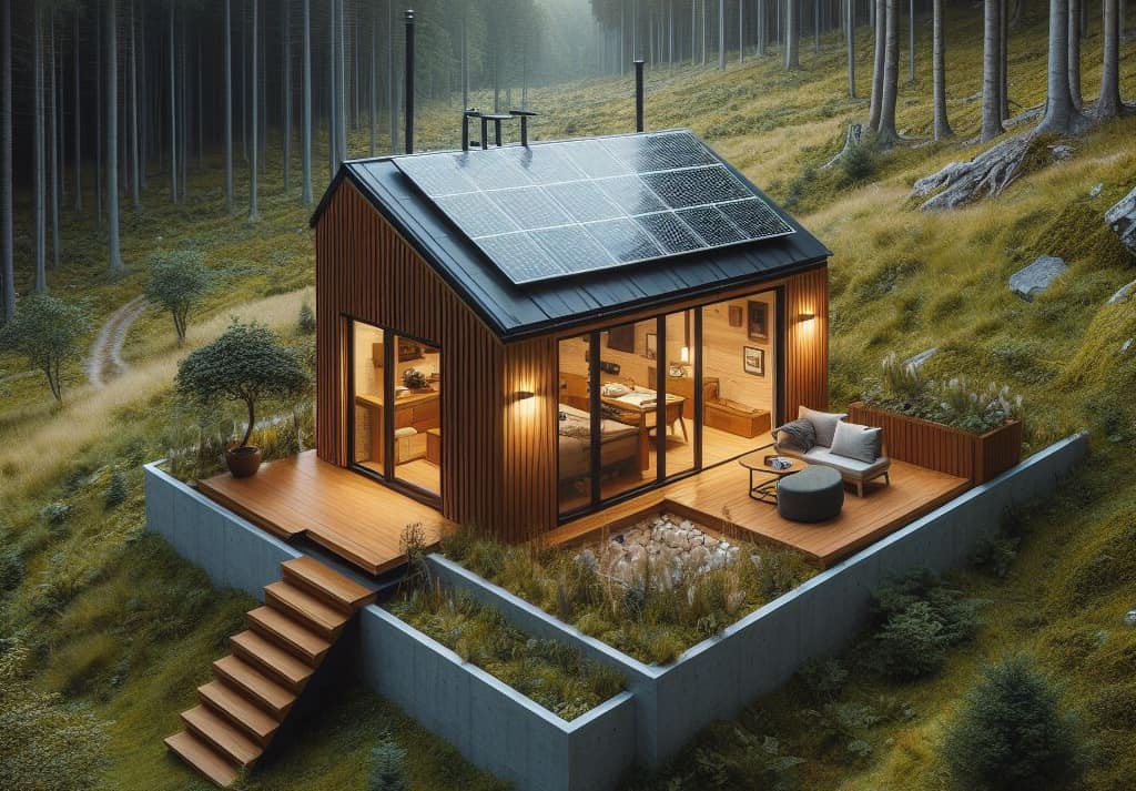 Off-grid cabin rental business