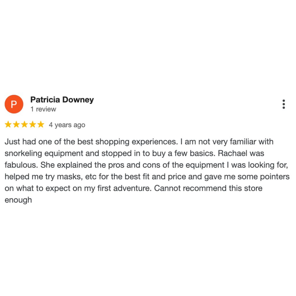 diving gear rental reviews for analysis