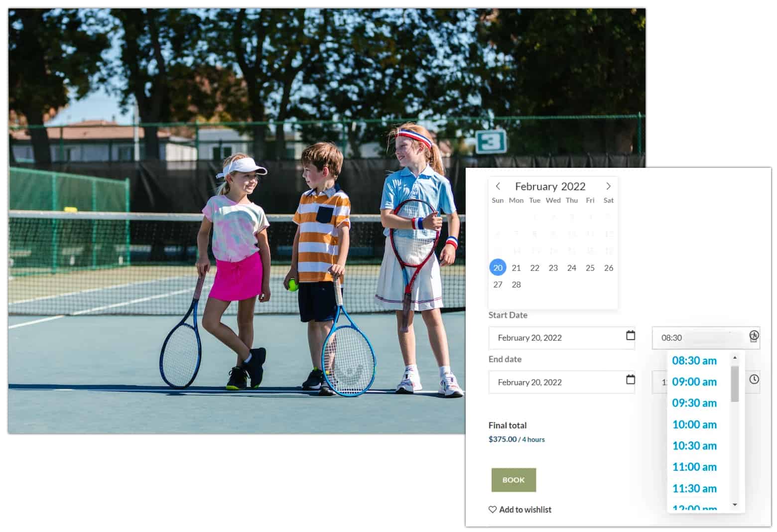 Tennis Court Reservation System