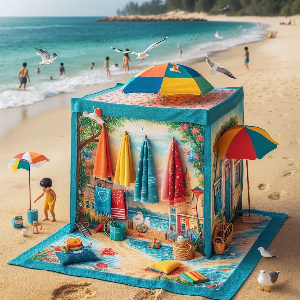tent standing on the beach