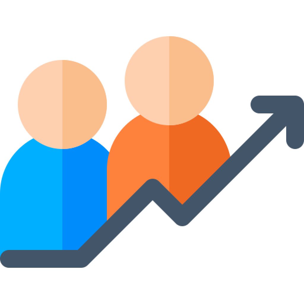 user icon with upward arrow